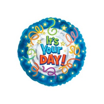 Palloncino Mylar Mini Shape 22 cm. It's Your Day Balloon Blue