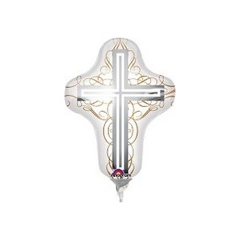 Palloncino Mylar Mini Shape 30 cm. Elegant Cross