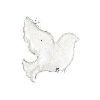 Palloncino Mylar Mini Shape 35 cm. Pearl White Dove