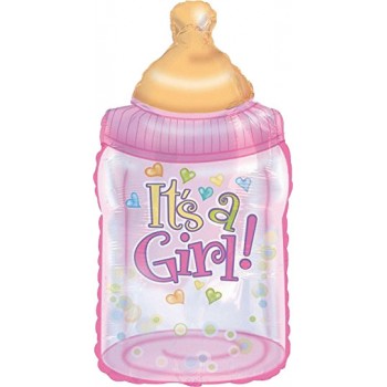 Palloncino Mylar Super Shape 96 cm. Girl - Baby Bottle Girl