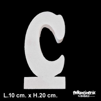 Lettera singola Bianco autoportante profondità 5 cm. max - L.10 cm. max - H.20 cm.