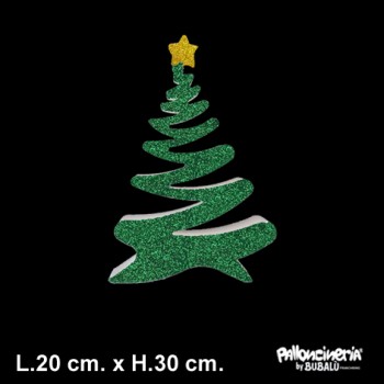Sagoma Albero di Natale A Decorato autoportante personalizzabile profondità 5 cm. max - L.20 cm. max - H.30 cm.