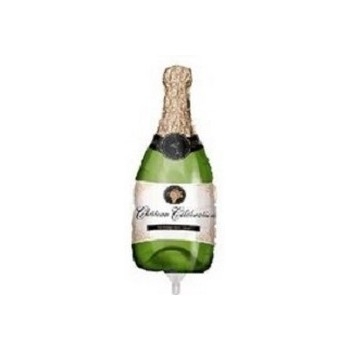 Palloncino Mylar Mini Shape 22 cm. Champagne Bottle