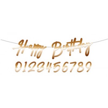 Festone Happy Birthday personalizzabile - 1 mt., h.14 cm - 1 pz