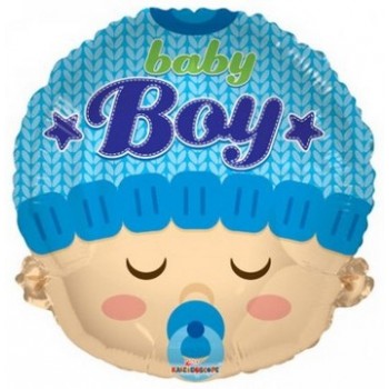 Palloncino Mylar 45 cm. Boy - Baby Boy Head