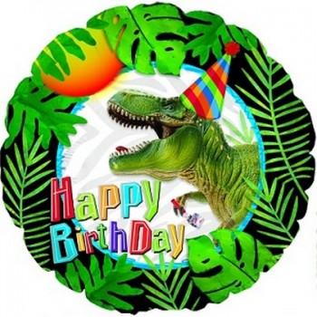 Palloncino Mylar 45 cm. Happy Birthday Party Dinosaur