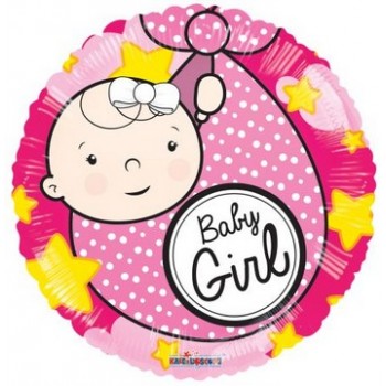Palloncino Mylar 45 cm. Girl - Baby Girl Born