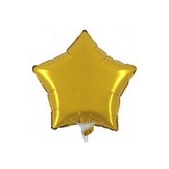 Palloncino Mylar Mini Shape 23 cm. Stella Oro