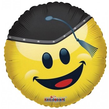 Palloncino Mylar 45 cm. Smiley with Grad Open Mouth Smile
