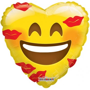Palloncino Mylar 45 cm. Smiley With Kisses
