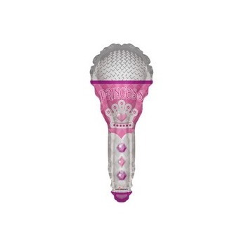 Palloncino Mylar Mini Shape Microphone Princess 35 cm.