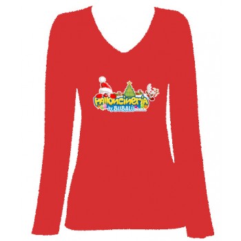 Maglietta manica Lunga con Logo Palloncineria Natale