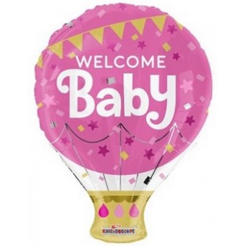 Palloncino Mylar 45 cm. Girl - Welcome Baby Pink