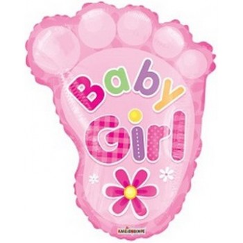 Palloncino Mylar 50 cm. Girl - Baby Girl Foot