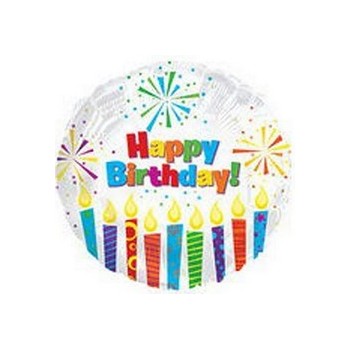 Palloncino Mylar Mini Shape 22 cm. Happy Birthday Day Sparkling Candles  
