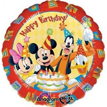 Palloncino Mylar 45 cm. Mickey & Friends Happy Birthday 