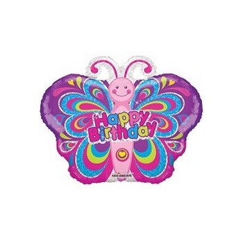 Palloncino Mylar Mini Shape 30 cm. HB Colorful Butterfly