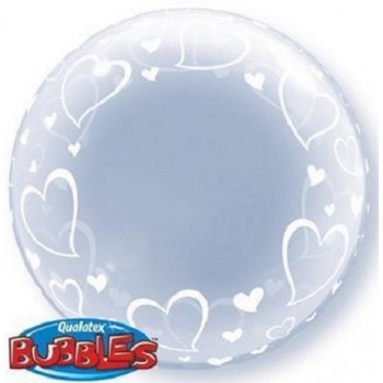 Palloncino Bubble 61 cm. Cuori
