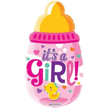 Palloncino Mylar 50 cm. Girl - Baby Bottle Girl