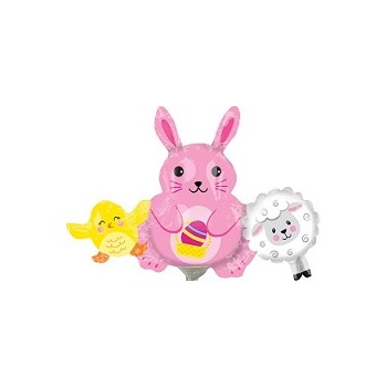 Palloncino Mylar Mini Shape 30 cm. Bunny & Friends