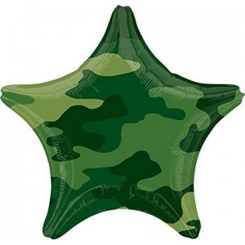 Palloncino Mylar 45 cm. S. Camouflage Star