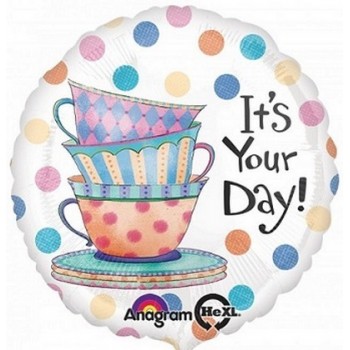 Palloncino Mylar 45 cm. R - It's Your Day Teacups  