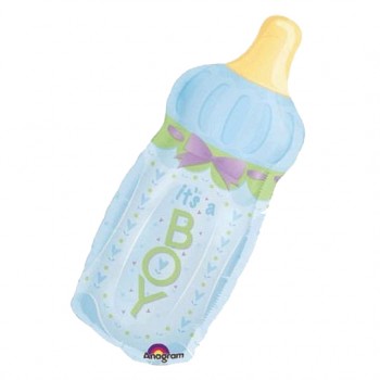 Palloncino Mylar Super Shape 78 cm. Boy - It's A Boy Baby Bottle  