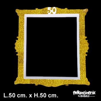 Cornice Selfie glitter personalizzabile profondità 5/8 cm. max - L.50 cm. max - H.50 cm. circa