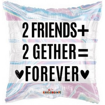 Palloncino Mylar 45 cm. 2 Friends 2 Gether Holographic
