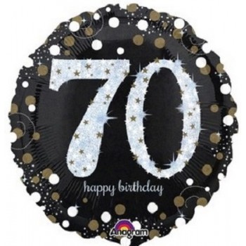 Palloncino Mylar 45 cm. 70° Age Sparkling Birthday