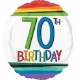 Palloncino Mylar 45 cm. 70° Rainbow Birthday