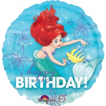 Palloncino Mylar 45 cm. Ariel Dream Big Happy Birthday 