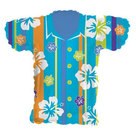 Palloncino Mylar 45 cm. Blue Hawaiian Shirt