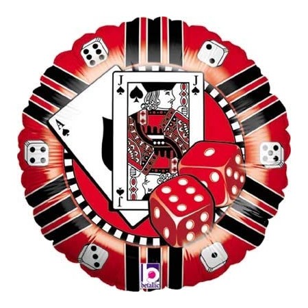 Palloncino Mylar 45 cm. Casino Chip