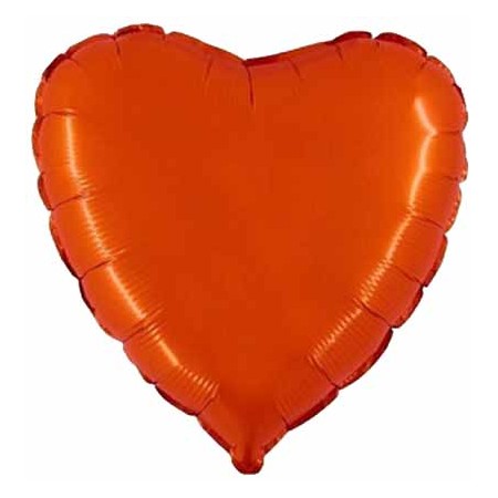 Palloncino Mylar 45 cm. Cuore Arancione