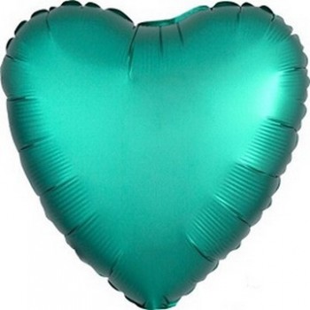 Palloncino Mylar 45 cm. Cuore Satinato Verde Tiffany