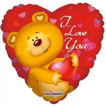 Palloncino Mylar 45 cm. Cute Bear I Love You