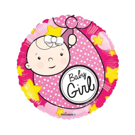 Palloncino Mylar 45 cm. Girl - Baby Girl Born