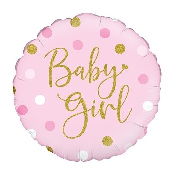 Palloncino Mylar 45 cm. Girl - Sparkling Baby Boy Dots