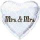 Palloncino Mylar 45 cm. Mrs. & Mrs. Heart