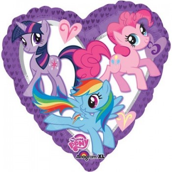 Palloncino Mylar 45 cm. My Little Pony Purple Heart  