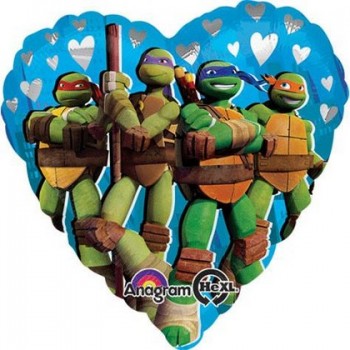 Palloncino Mylar 45 cm. Ninja Turtles Teenage Mutant Love 