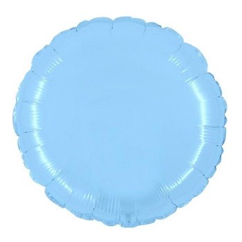 Palloncino Mylar 45 cm. Rotondo Azzurro