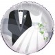 Palloncino Mylar 45 cm. Silver Wedding