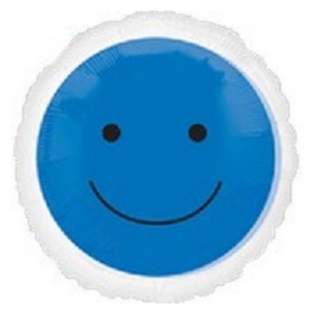 Palloncino Mylar 45 cm. Smiley Blu