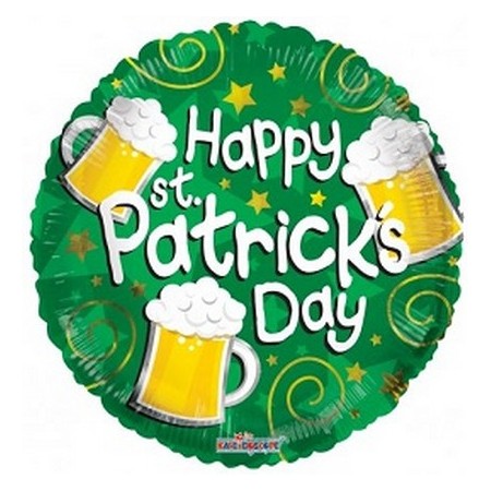 Palloncino Mylar 45 cm. St. Patrick's Day Beer