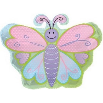 Palloncino Mylar 50 cm. Butterfly With Polka Dot