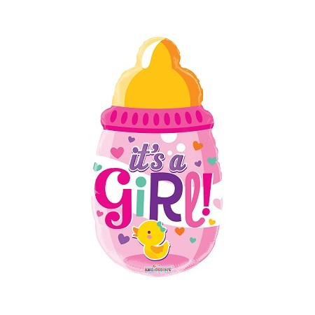 Palloncino Mylar 50 cm. Girl - Baby Bottle Girl
