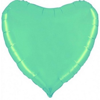 Palloncino Mylar Jumbo 91 cm. Cuore Verde Tiffany