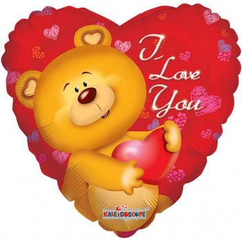 Palloncino Mylar Jumbo 91 cm. I Love You Cute Bear